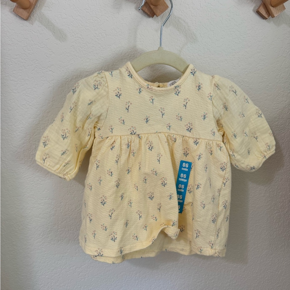 Zara Yellow Floral Kids Dress